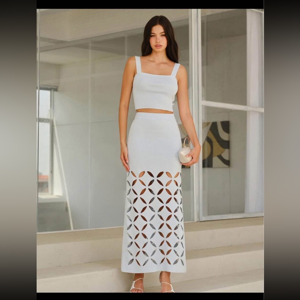 NWT Commense Elegant Cut-Out Maxi Skirt set - XS